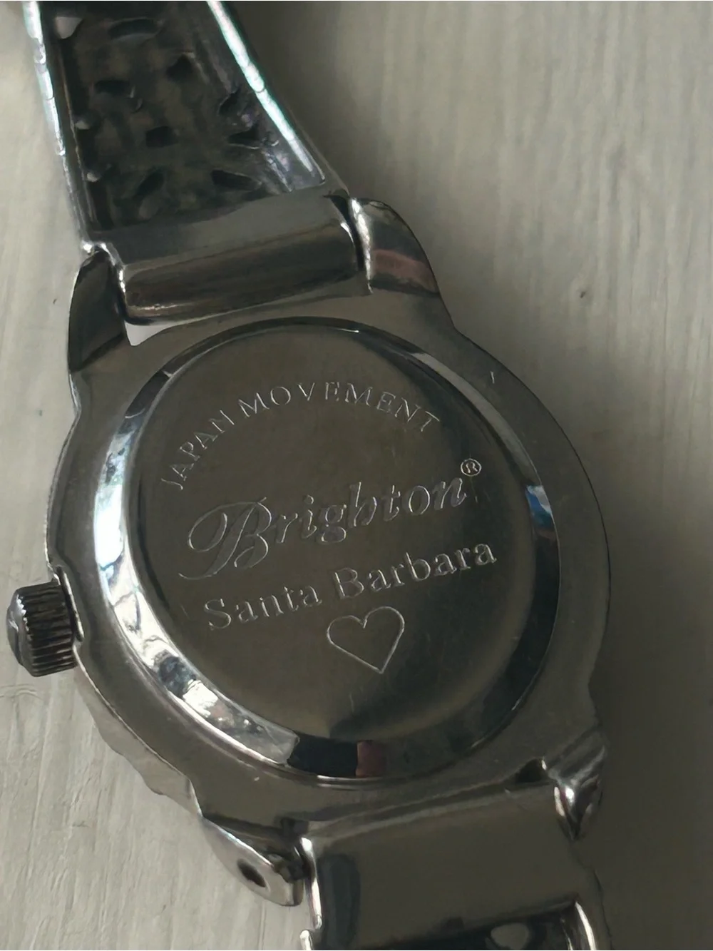 Vintage Brighton Scroll Santa Barbara ladies Watch w/leather strap NEW BATTERY